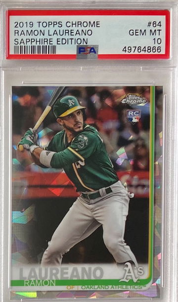 2019 Topps Chrome Sapphire Ramon Laureano RC PSA 10