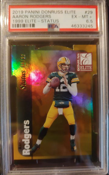2019 Elite Status Aaron Rodgers #1/12 PSA 6.5