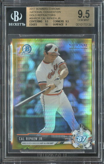 2017 Bowman Chrome National Convention Refractors Gold #BNRCR BGS 9.5