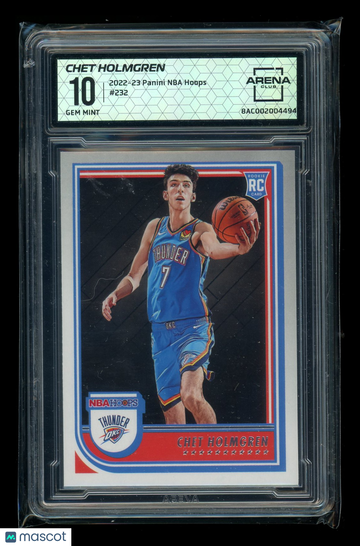 2022-23 Panini NBA Hoops Chet Holmgren #232 RC Arena Club 10