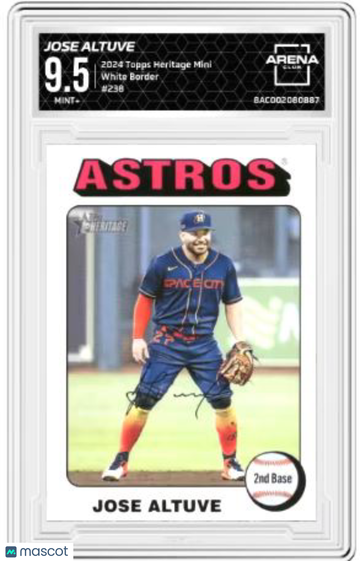 2024 Topps Heritage Mini Jose Altuve #238 White Border Arena Club 9.5