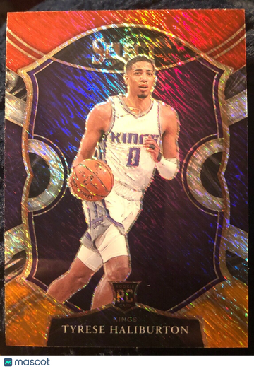 2020 Panini Select TYRESE HALIBURTON Concourse Red White Orange Shimmer Prizm RC