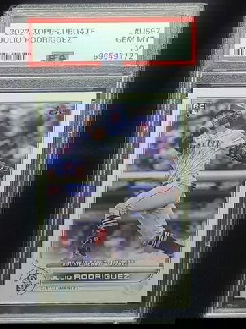2022 Topps Update #US97 Julio Rodriguez RC PSA 10 GEM MINT Mariners
