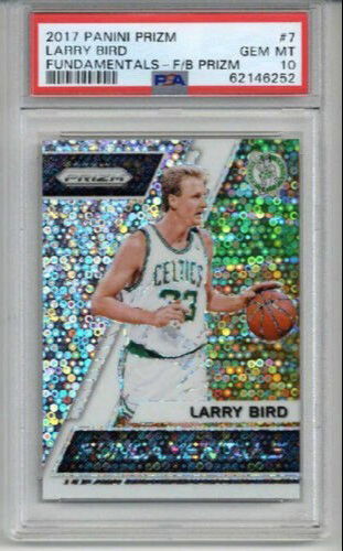 2017 PANINI PRIZM FUNDAMENTALS FAST BREAK PRIZM #7 LARRY BIRD PSA 10