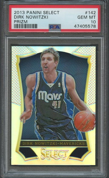 2013 Panini Select Silver Prizm Dirk Nowitzki #142 PSA 10 GEM MT 