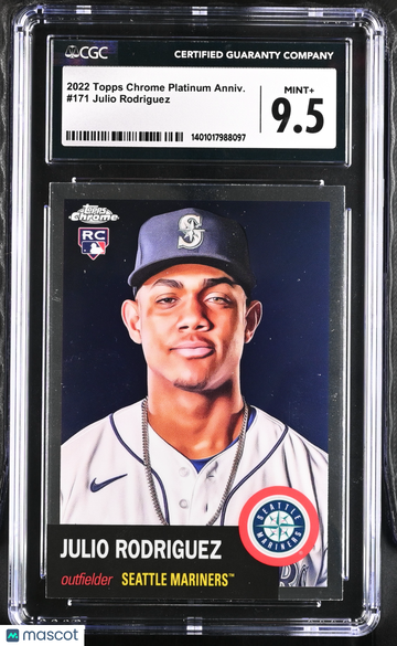 2022 Topps Chrome Platinum Anniversary Julio Rodriguez #171 CGC 9.5
