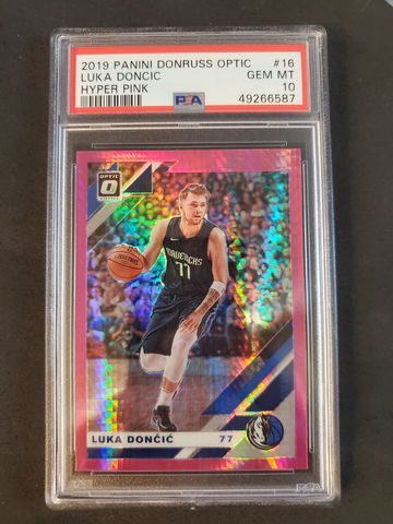 2019 Optic Hyper Pink Luka Doncic PSA 10