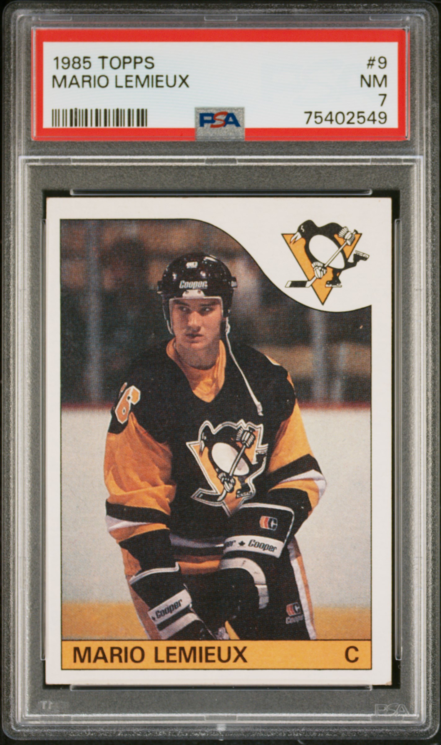 1985 Topps Mario Lemieux #9 PSA 7