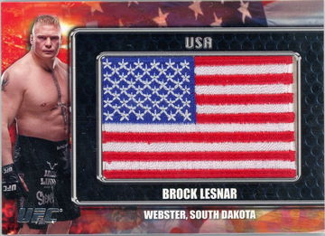 2011 Topps UFC Title Shot Commemorative Flag Patch Brock Lesnar #CP-BL