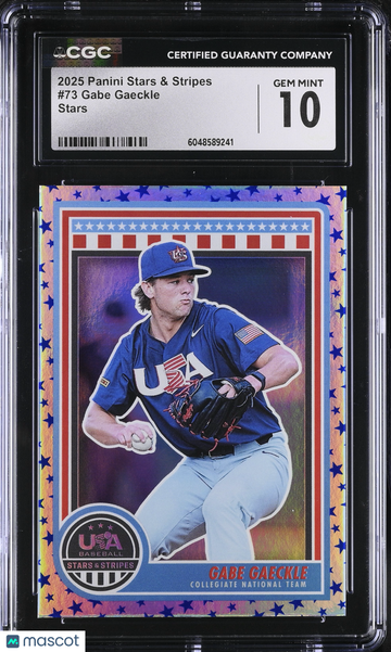 2025 Panini Stars & Stripes Gabe Gaeckle #73 Stars CGC 10