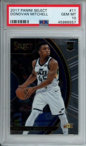 DONOVAN MITCHELL 2017 PANINI SELECT CONCOURSE PSA 10