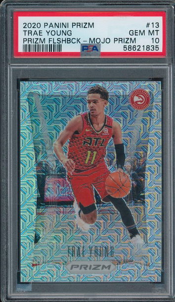 2020 Prizm Trae Young Flashback Mojo 02/25 PSA 10