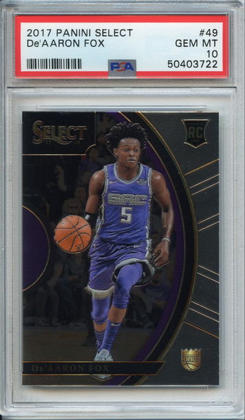 De'Aaron Fox Select Rookie PSA 10 NEP 722