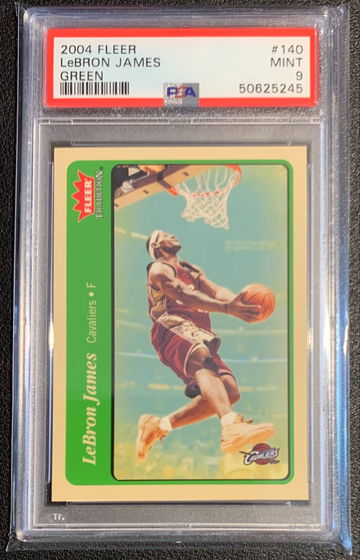 2004 Fleer Tradition Lebron James #140 Green SP PSA 9 - POP 24!
