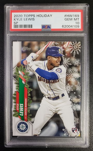 2020 Topps Holiday KYLE LEWIS #HW169 SP Short Print RC Rookie PSA 10 GEM MINT
