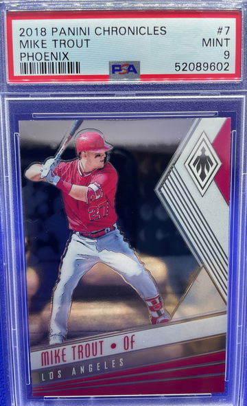 2018 PANINI CHRONICLES MIKE TROUT PHOENIX PSA 9 MINT LA ANGELS POP 8