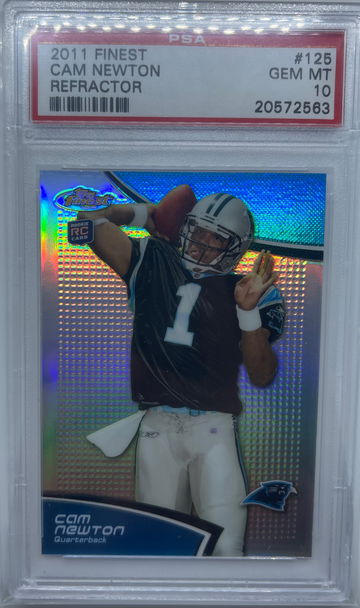 Cam Newton 2011 Topps Finest RC Refractor #125 PSA 10