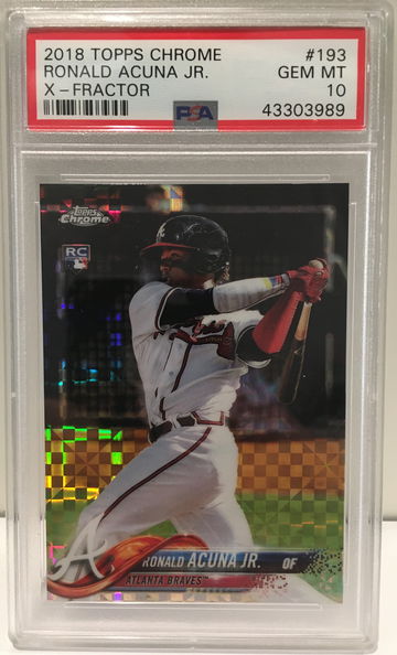 2018 Topps Chrome Ronald Acuna Jr #193 XFractor Rookie RC PSA 10 Braves