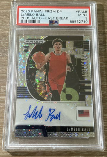 LaMelo Ball Auto 2020-21 Panini Draft Picks FAST BREAK ROOKIE #3 Psa 9 Autograph