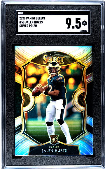 2020 Panini Select Jalen Hurts Silver Prizm SGC 9.5