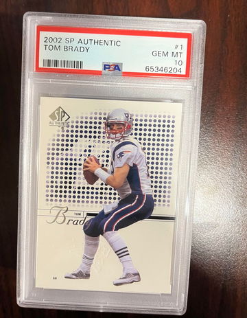 2002 SP Authentic Tom Brady PSA 10