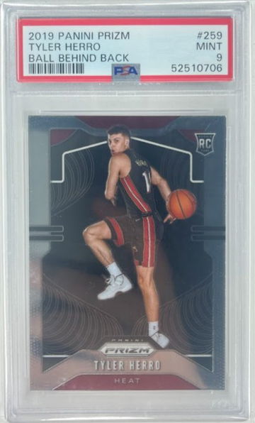 2019 Prizm Tyler Herro  Ball Behind Back PSA 9