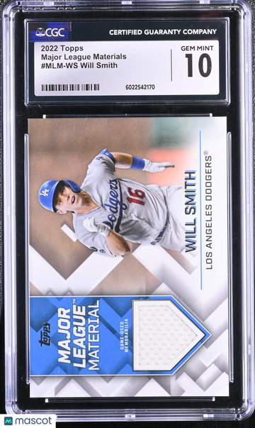 2022 Topps Will Smith #MLM-WS Major League Materials CGC 10