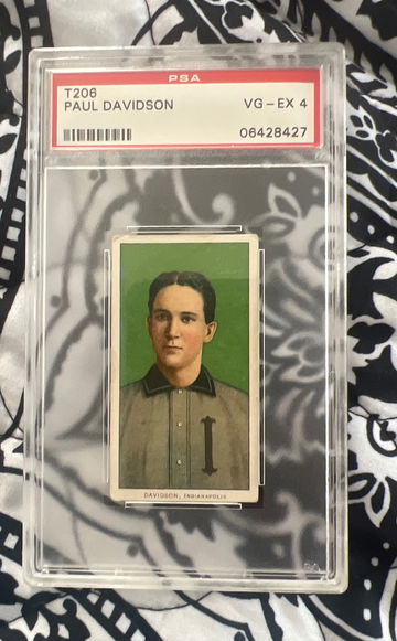 T206 paul davidson psa 4 sweet cap
