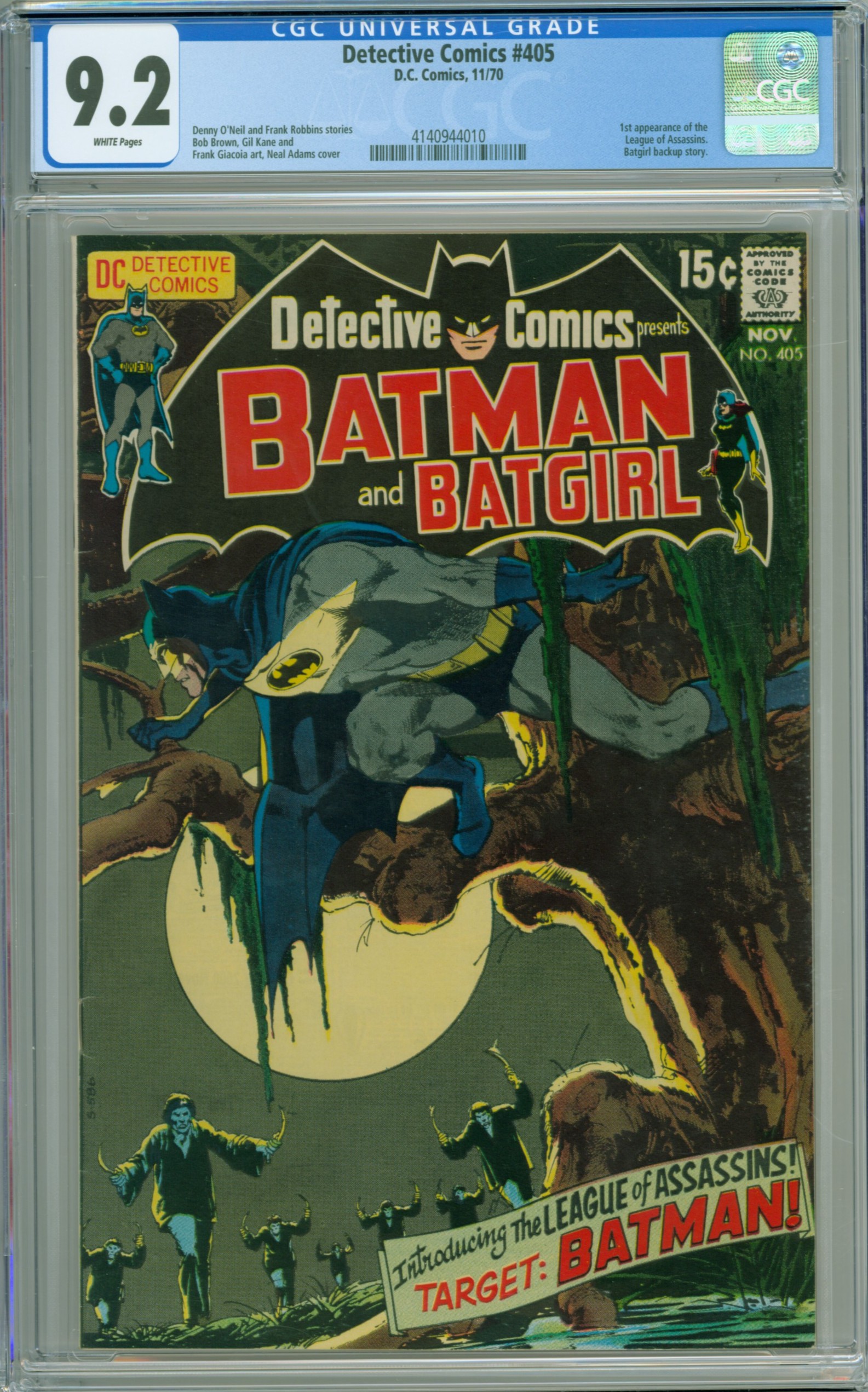 Detective Comics #405 Batman Batgirl CGC 9.2 DC 1970