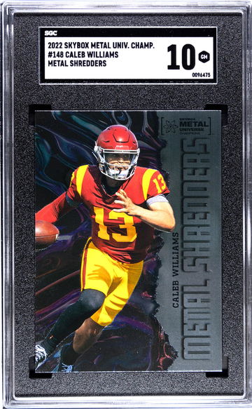 2022 Skybox Metal Universe Champions #148 Caleb Williams Metal Shredders SGC 10