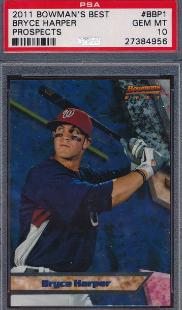 2011 Bowman's Best Prospects Bryce Harper RC PSA 10 GEM MT 4956