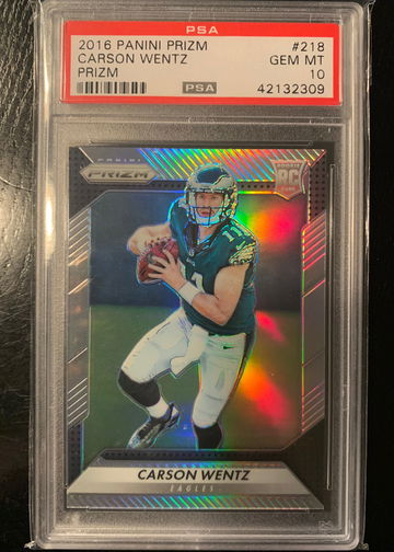 2016 Prizm Silver Carson Wentz PSA10