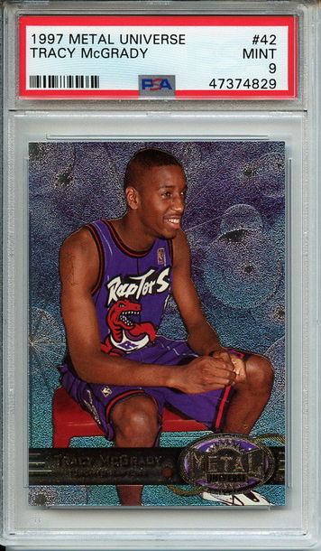 Tracy McGrady 1997-98 Fleer Metal Universe #42 PSA 9 Mint Rookie RC! 4829