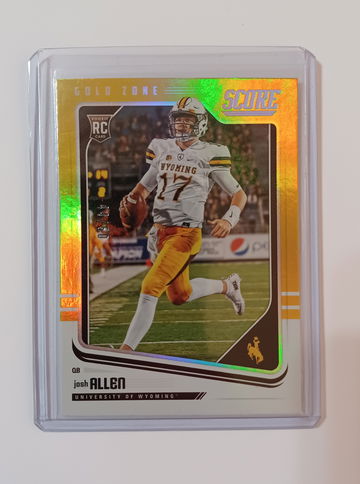 2018 Panini Score Gold Zone Josh Allen RC /50 (SHIPS TRACKED FROM CANADA)