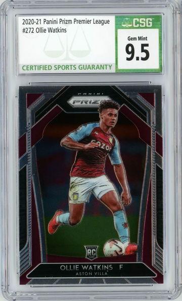2020-21 Panini Prizm Premier League #272 Ollie Watkins CSG 9.5 Rookie RC