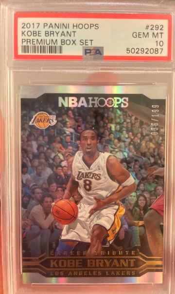 2017 hoops Kobe Bryant premium box set PSA 10 36/199