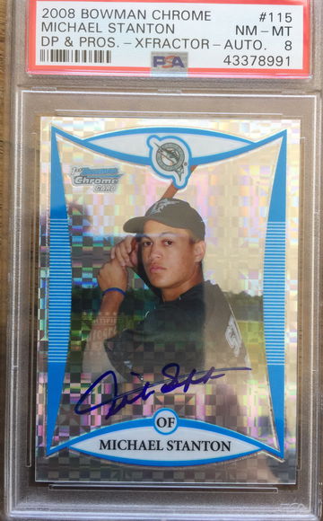 Mike Stanton xfractor psa 8