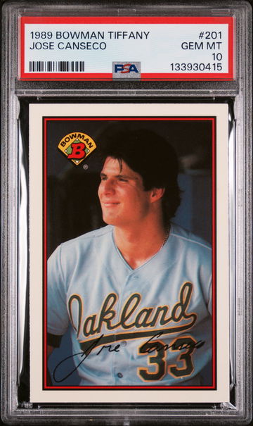 1989 Bowman Tiffany Jose Canseco #201 /6000 PSA 10