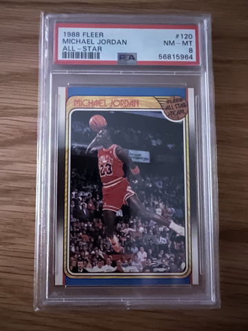 1988 Fleer Michael Jordan #120 All-Star PSA 8
