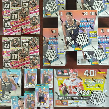 2019/2020 NBA & NFL sealed wax deal-see 2nd pic for exact numbers