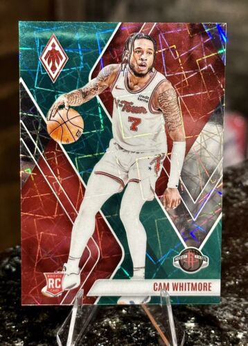 2023-24 Panini Phoenix CAM WHITMORE RC #/175 Phoenix GREEN LAZER Houston Rockets