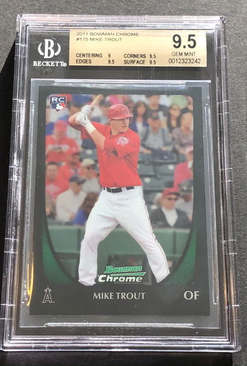 2011 Bowman Chrome #175 Mike Trout BGS 9.5