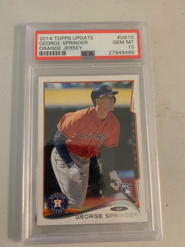 2014 Topps Update George Springer Orange Jsy PSA 10