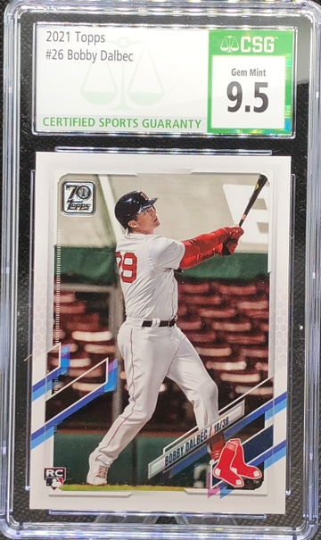 2021 Topps Bobby Dalbec Rookie #26 Base CSG 9.5 Gem Mint no Subs