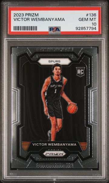 2023 Prizm VICTOR WEMBANYAMA Rookie Card RC #136 PSA 10 Gem Mint