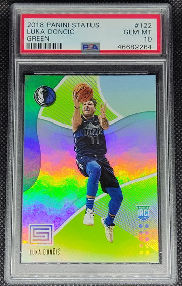 Luka Doncic 2018-19 Panini Status 122 Green PSA 10