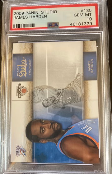2009-10 Panini studio james harden RC PSA 10 POP 76