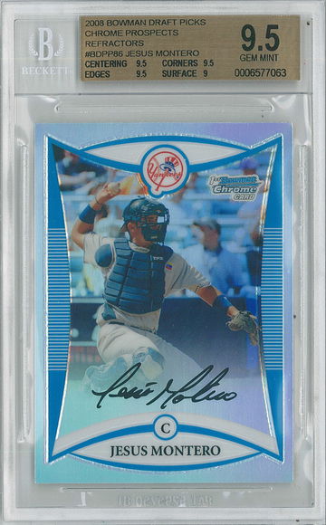 2008 Bowman Draft Jesus Montero Refractor #BDPP86 BGS 9.5