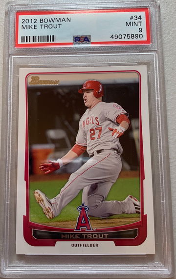 2012 Bowman Mike Trout PSA 9