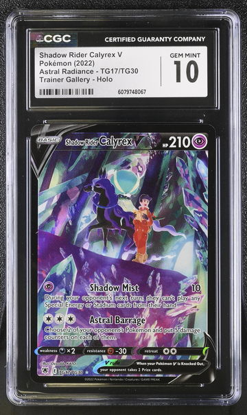 2022 Pokemon #TG17/TG30 Shadow Rider Calyrex V Trainer Gallery CGC 10